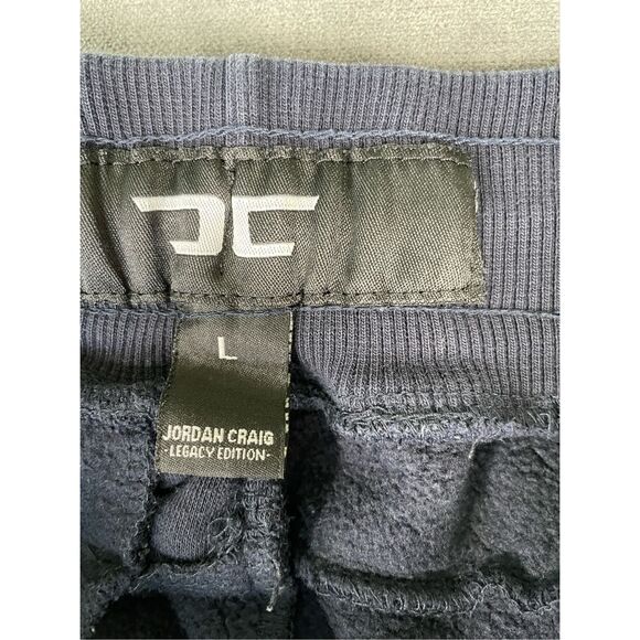 Jordan Craig Jogger Sweatpants Mens L Navy Fleece Tapered Athletic Fit Pockets - Picture 6 of 8